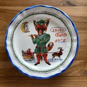 Nathalie Lete 12 Days of Christmas Plate - New w/o Tags